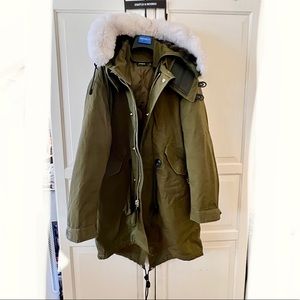 Coach Jackets \u0026 Coats | Coach Parka with Real Shearling \u0026 Leather Trimdetails Removable Lining \u0026 Hood | Color: Green/White | Size: 6 | Ofelia0327's